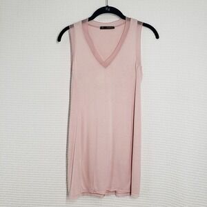 Vintage Fuego Racerback Sleeveless‎ Top Womens Small 42 Pink Long V-Neck Italy